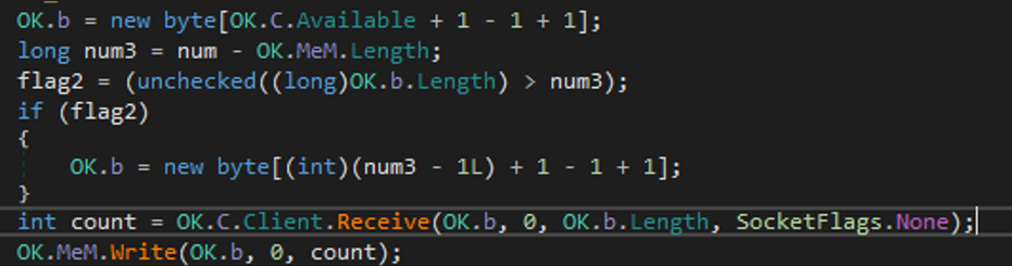 (ex. 18 - Writing data to OK.MeM MemoryStream)