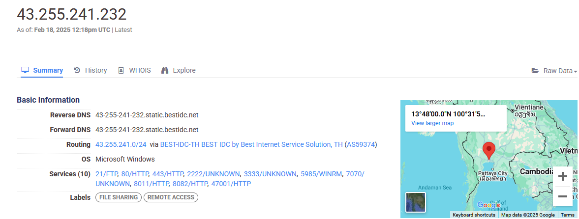 (ex. 29 - Censys results )
