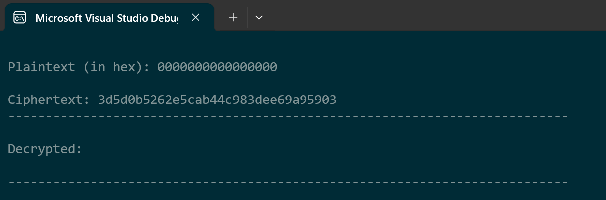 (ex. 15 - Encrypting all zeroes)