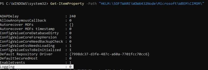 (ex. 12 - Logging value under CIMOM)
